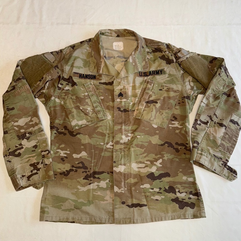 U.S. Army Combat Uniform Military Shirt Medium‎ Long Camouflage Hanson